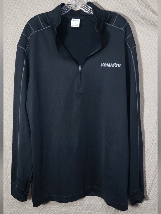 Nike 1/4 Zip Sweater/Jacket Black Komatsu Logo Men's XL Used Great Shape